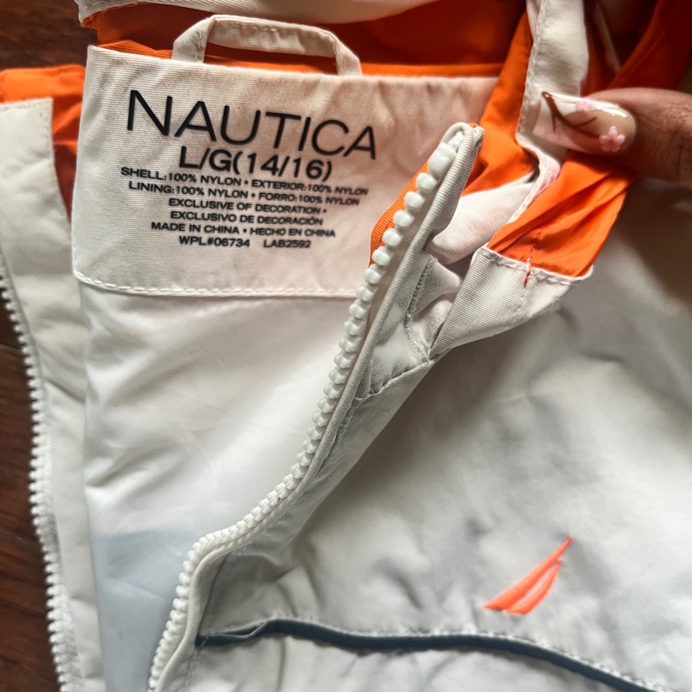 Nautica White and Orange Jacket